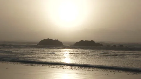 Pacific Coastline At Sunset Stock Footage 58630904