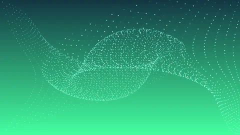 Pacific Dream Gradient Background with Center Bulging Dot Particle Animation Stock Footage 341453020