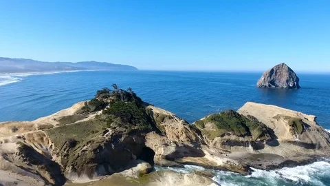 Pacific haystack rock Stock Footage 81796216