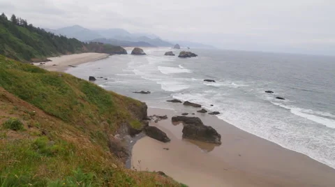 Pacific Northwest Coastal View Stock Footage 53109412