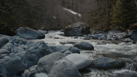 Pacific Northwest Creek - Mount Baker Wilderness Stock Footage 88798735