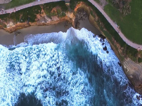 Pacific Ocean from above Stock Footage 73277594