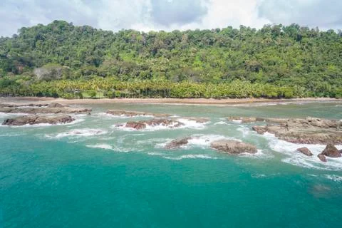 Pacific ocean and beaches in Costa Rica Stock Photos