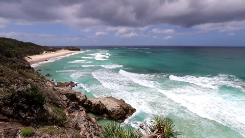 Pacific Ocean Beach In Australia Stock Footage 85413074
