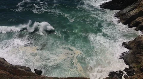 Pacific Ocean Clifs Video stock 40714004