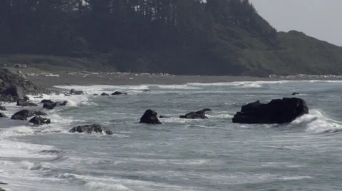 Pacific Ocean Coast in Oregon Video stock 38602535