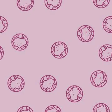 Pacific ocean map line vector seamless pattern Stock Illustration