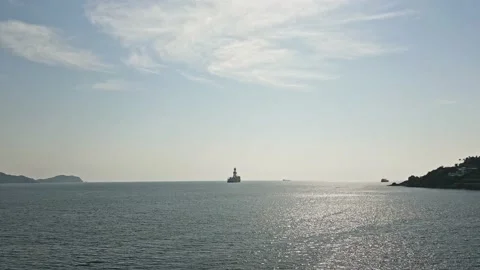 Pacific ocean oil rig manzanillo Stock Footage 228640367