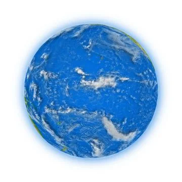 Pacific Ocean on planet Earth Stock Illustration