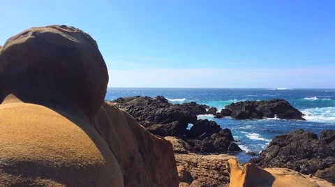 The Pacific Ocean at the Point Lobos State Natural Reserve 스톡 동영상 69038808