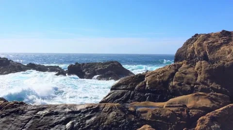 The Pacific Ocean at the Point Lobos State Natural Reserve Stock Footage 69039561