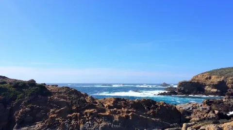 The Pacific Ocean at the Point Lobos State Natural Reserve Stock-Footage 69040731