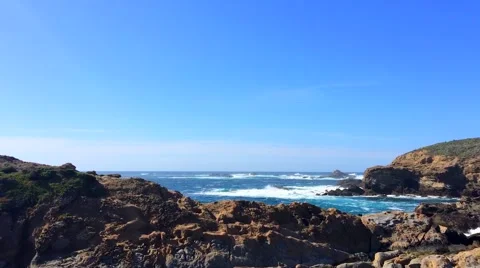 The Pacific Ocean at the Point Lobos State Natural Reserve Stock Footage 69041083