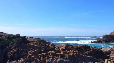 The Pacific Ocean at the Point Lobos State Natural Reserve Video stock 69041282