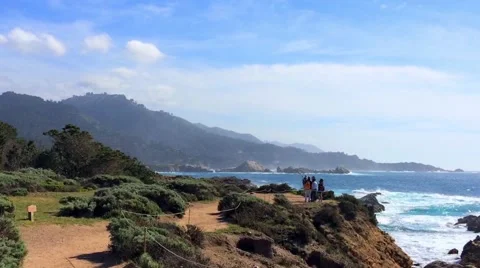 The Pacific Ocean at the Point Lobos State Natural Reserve 스톡 동영상 69043021