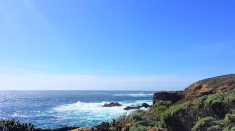 The Pacific Ocean at the Point Lobos State Natural Reserve Stock Footage 69043727