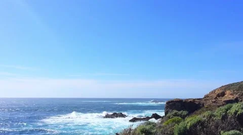 The Pacific Ocean at the Point Lobos State Natural Reserve 스톡 동영상 69044317