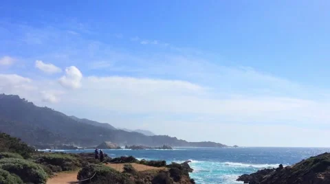 The Pacific Ocean at the Point Lobos State Natural Reserve Stock Footage 69054473