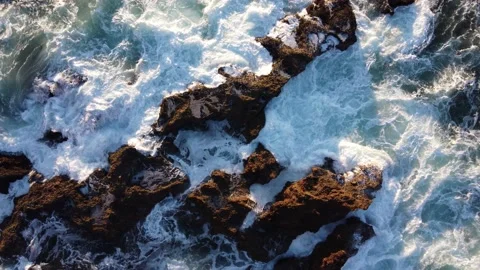 Pacific ocean reefs top view Stock Footage 168650037