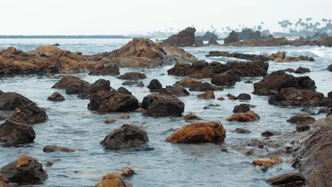 Pacific ocean rocks tide Video stock 111985630
