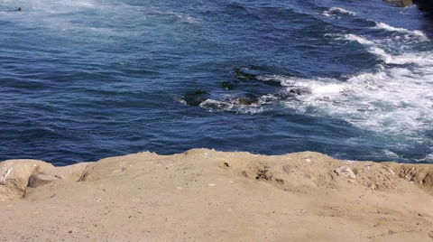 Pacific Ocean Sand Ledge Stock Footage 5163137