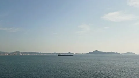 Pacific ocean ship manzanillo Stock Footage 228640564