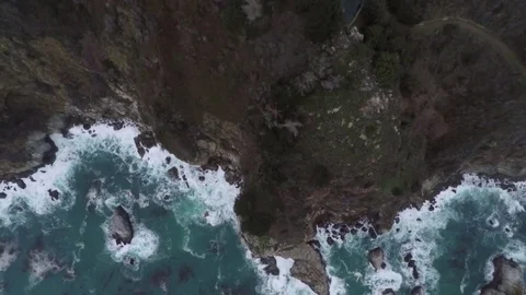 Pacific Ocean Sunset Big Sur Aerial 6 Stock Footage 79006168