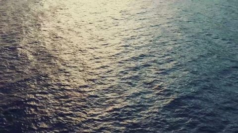 PACIFIC OCEAN AT SUNSET DRONE Stock Footage 227229964