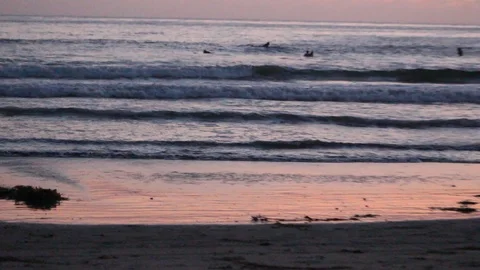 Pacific Ocean at Sunset Stock Footage 93251785