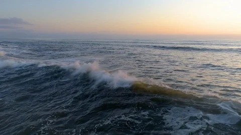 Pacific Ocean Sunset waves Video stock 103771264