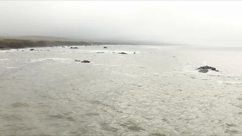 Pacific Ocean under Mist Stock Footage 98507928