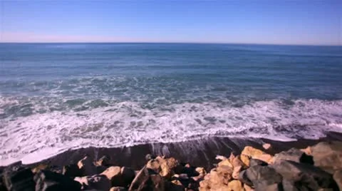Pacific Ocean View From Amtrak Pacific Surfliner Vídeo Stock 10802893