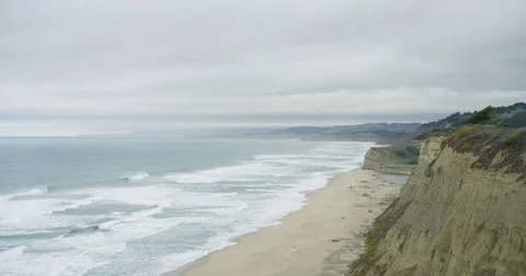 Pacific Ocean view from San Gregorio State Beach. Stock Footage 72989828