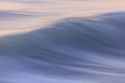 Pacific Ocean wave patterns after sunset, Pacific Beach, San Diego, CA, USA Stock Photos