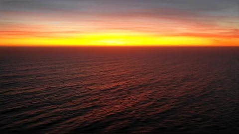 Pacific Ocean waves approaching Chile coastline during sunset, awe scenics Stock-Footage 117071943