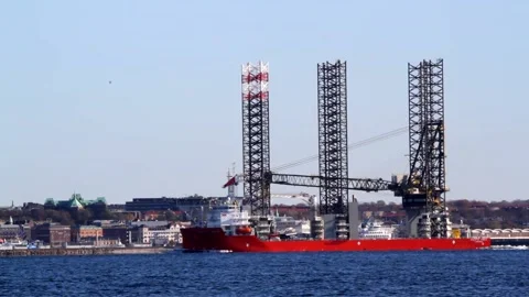 Pacific Orca, world's largest offshore wind turbine installation vessel Stock-Footage 132289076