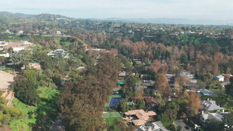 Pacific Palisades One Year After the Fire Stock Footage 325327645