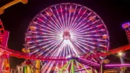 Pacific Park Ferris Wheel Timelapse Stock Footage