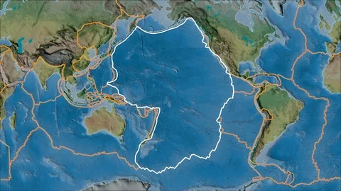 Pacific plate. Topography. Borders first. Van der Grinten Vidéo 96017674