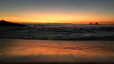 Pacific Sunset Stock Photos