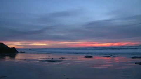 Pacific Sunset with Sound Video stock 10593911