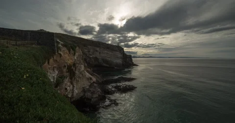 Pacific Sunset Time-lapse, NZ Stock Footage 63483744