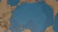 pacific tectonic plate extruded on disc. elevation & bathymetry, solids. 4k 4k or 4k+ Resolution