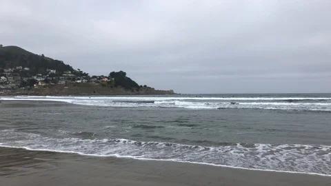 Pacifica Beach in California. Static view Stock Footage 114215934