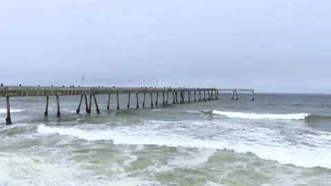 Pacifica Pier - Pacifica, CA Stock Footage 201388975