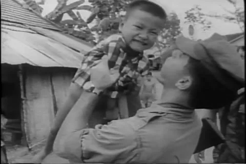Pacification Project During Vietnam War helps Villagers Sept 26, 1967 Vietnam Stock Footage 289622504