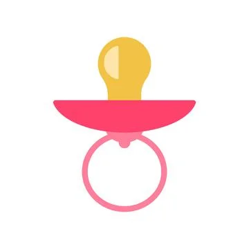 Pacifier baby color illustration vector Stock Illustration