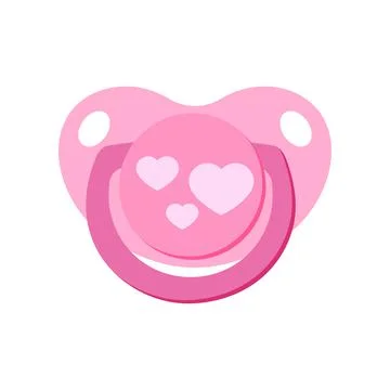 Pacifier baby dummy vector icon isolated on white background. Stock Illustration