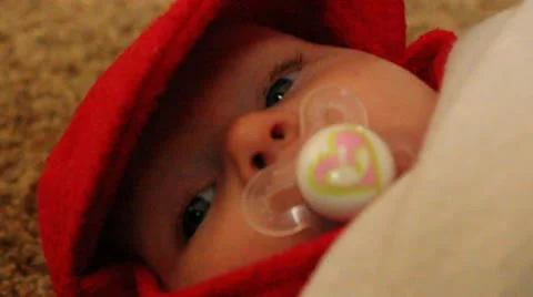 Pacifier Baby Stock Footage 10765939