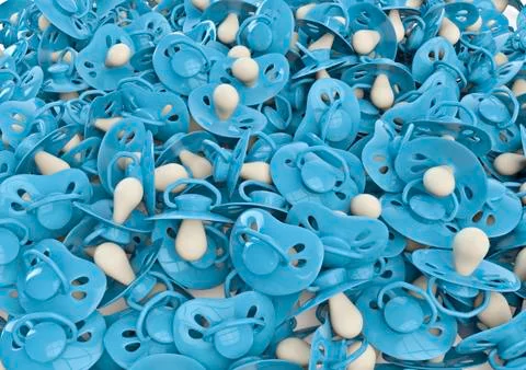 Pacifier boys background Stock Illustration